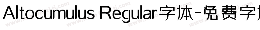 Altocumulus Regular字体字体转换